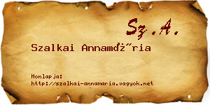 Szalkai Annamária névjegykártya
